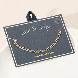 18K Gold Filled Classic Curb Chain Bracelet