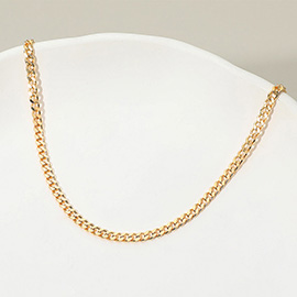 18K Gold Filled Curb Chain Necklace