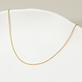 18K Gold Filled Beaded Chain Necklace