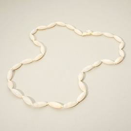 Chunky Marbled Oval Resin Beaded Long Necklace