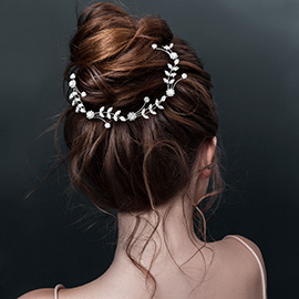 Marquise CZ Stone Cluster Floral Vine Wrap Headpiece