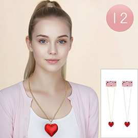12PCS - Heat Pendant Necklaces