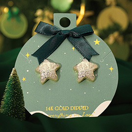 14K Gold Dipped Star Stud Earrings