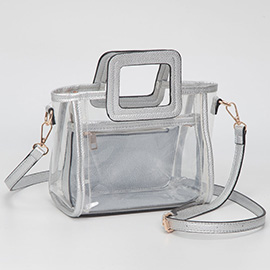 Transparent 3-piece Crossbody Handbag Set
