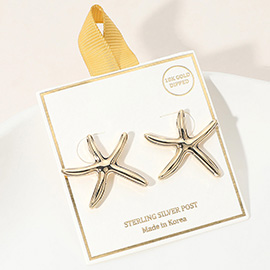 18K Gold Dipped Starfish Earrings