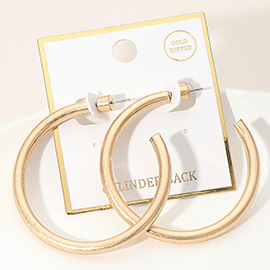 Gold Dipped Bold Open Hoop Earrings