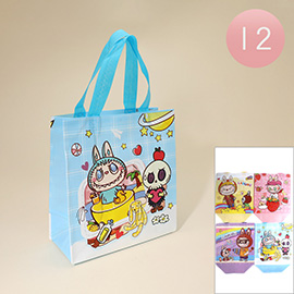 12PCS - Monster Bunny Character Printed Reusable Bags