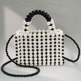 Pearl Box Top Handle Crossbody Bag