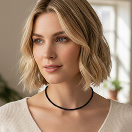 Faceted Beaded Necklace