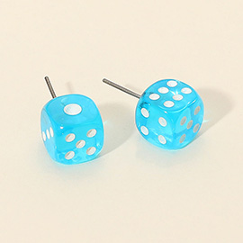 Dice Cube Stud Earrings