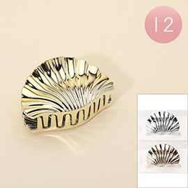 12PCS - Sculpted Shell Hair Claw Clips