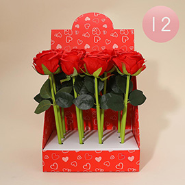 12PCS - Rose Stem Ball Pens