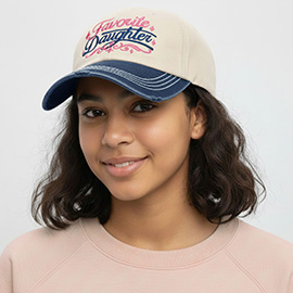 FAVORITE DAUGHTER Embroidered Vintage Baseball Cap