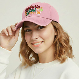 TEQUILA GIRL Embroidered Vintage Baseball Cap