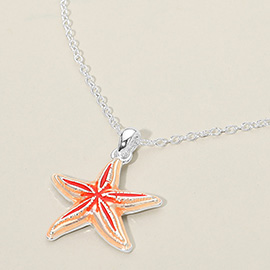 Starfish Charm Pendant Necklace