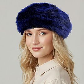 Faux Fur Winter Beret Hat