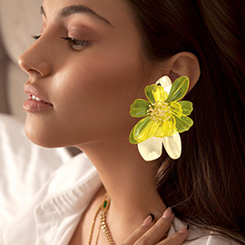 Bold Floral Statement Earrings